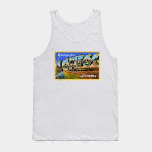 Greetings from Lompoc, California - Vintage Large Letter Postcard Tank Top